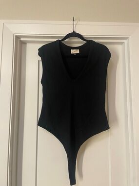 Black V-Neck Kids One-Piece Bodysuit